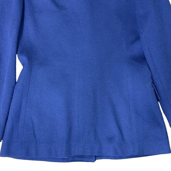 Oleg Cassini Vintage 80’s Royal Blue White Collar Skirt Set Size 10 - Picture 6 of 14